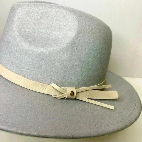 🩶Unbranded Beautiful Heather Gray Women’s Brimmed Hat/Fedora EUC 🩶 - Picture 5 of 14